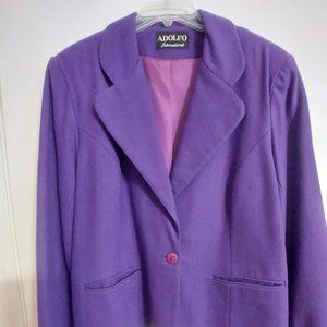 Adolfo International Brand | Purple Blazer | Size 16